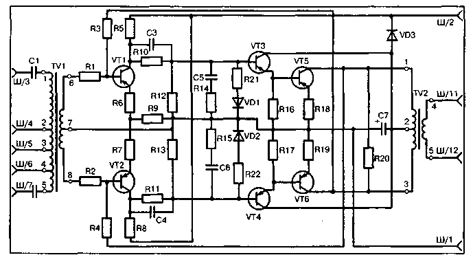 Усилитель у1м 01ухл4 схема трансформатора